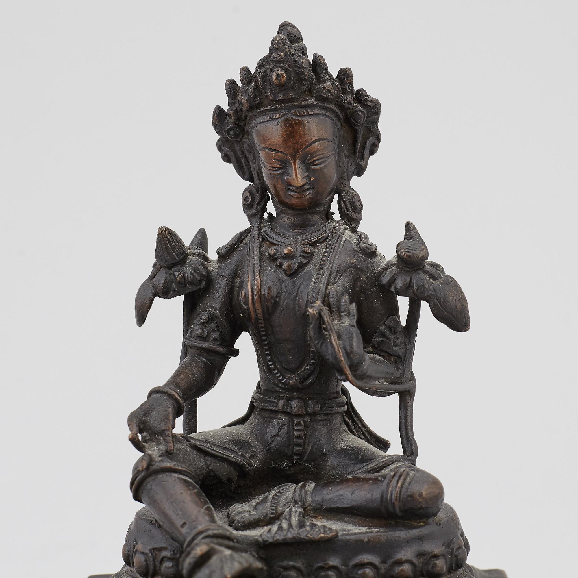 GUDOM/BODHISATTVA, kopparlegering, tibet/sinotibetansk, 1900-tal.