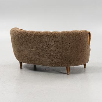 N.A Jørgensen, attributed,  a model 96 sofa, Denmark, 1940's.