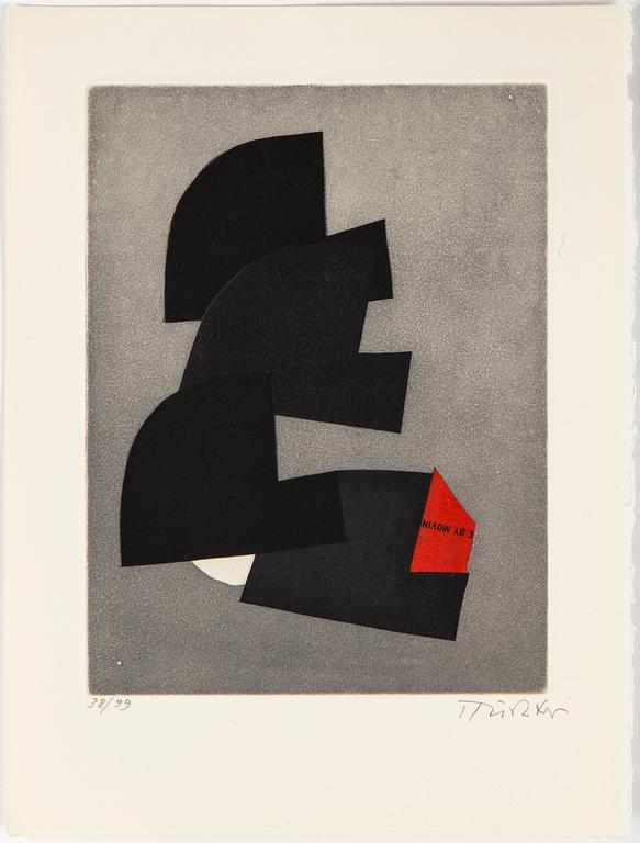 HANS RICHTER, etchings, aquatints in colours (7), signed HRichter and numbered 38/99 with pencil.