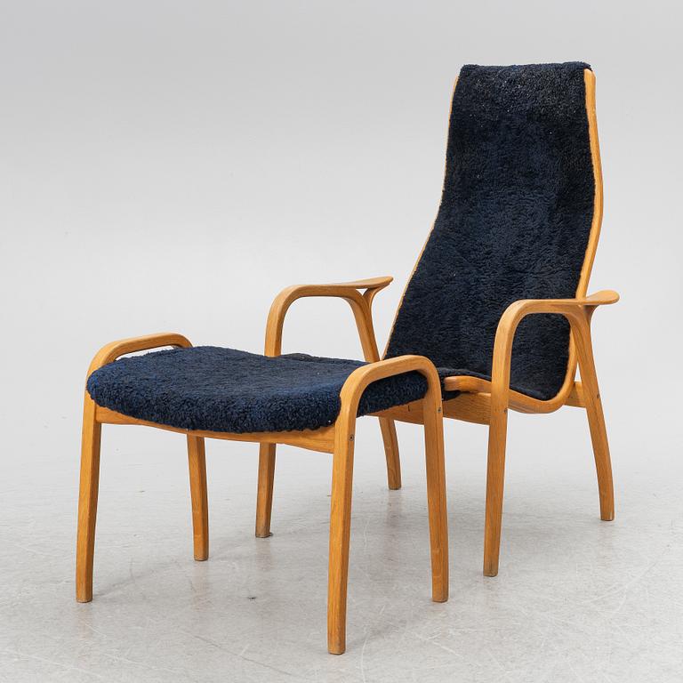 Yngve Ekström, a 'Lamino' armchair with ottoman, Swedese.