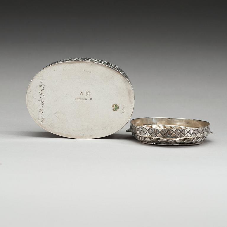 A Swedish 18th century silver box, marks of Petter Lindboms widow, Kalmar 1771.