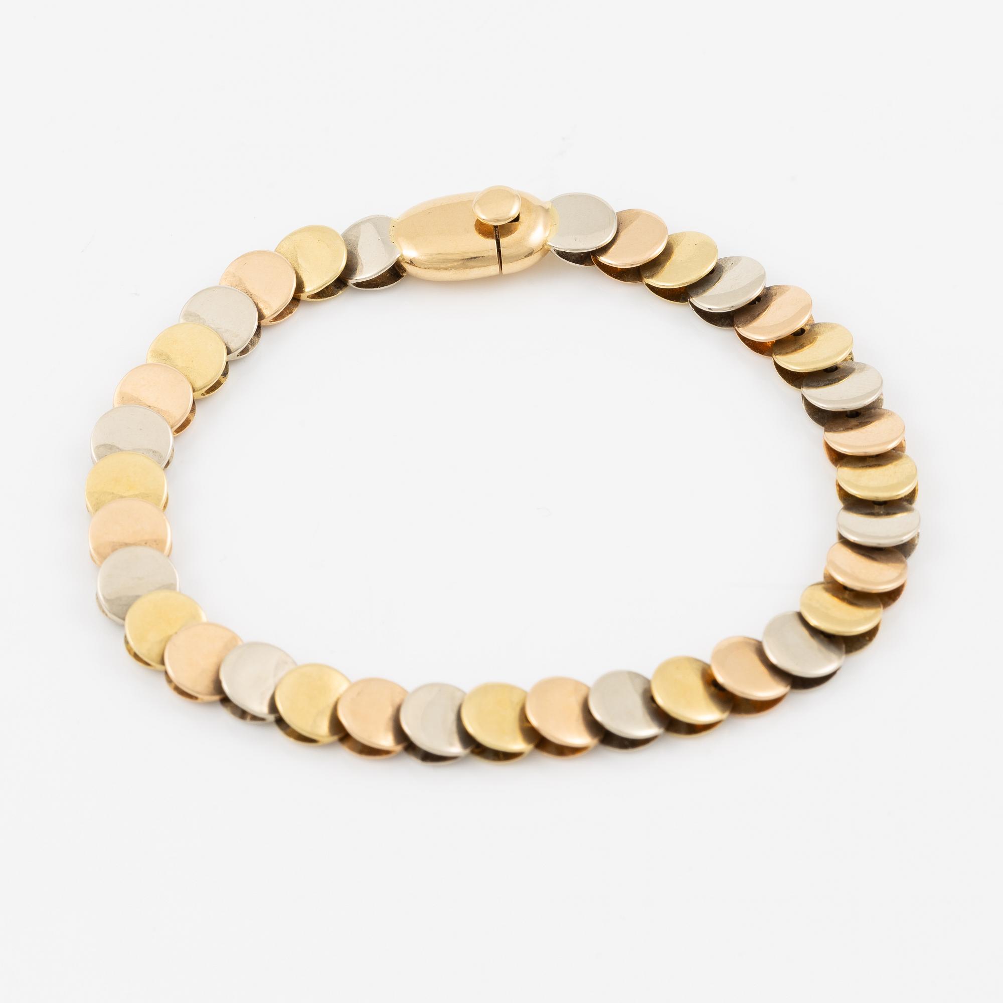 Gio Caroli, bracelet, 18K gold multi-coloured.