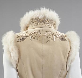 A lambskin-leather vest by Ralph Lauren.