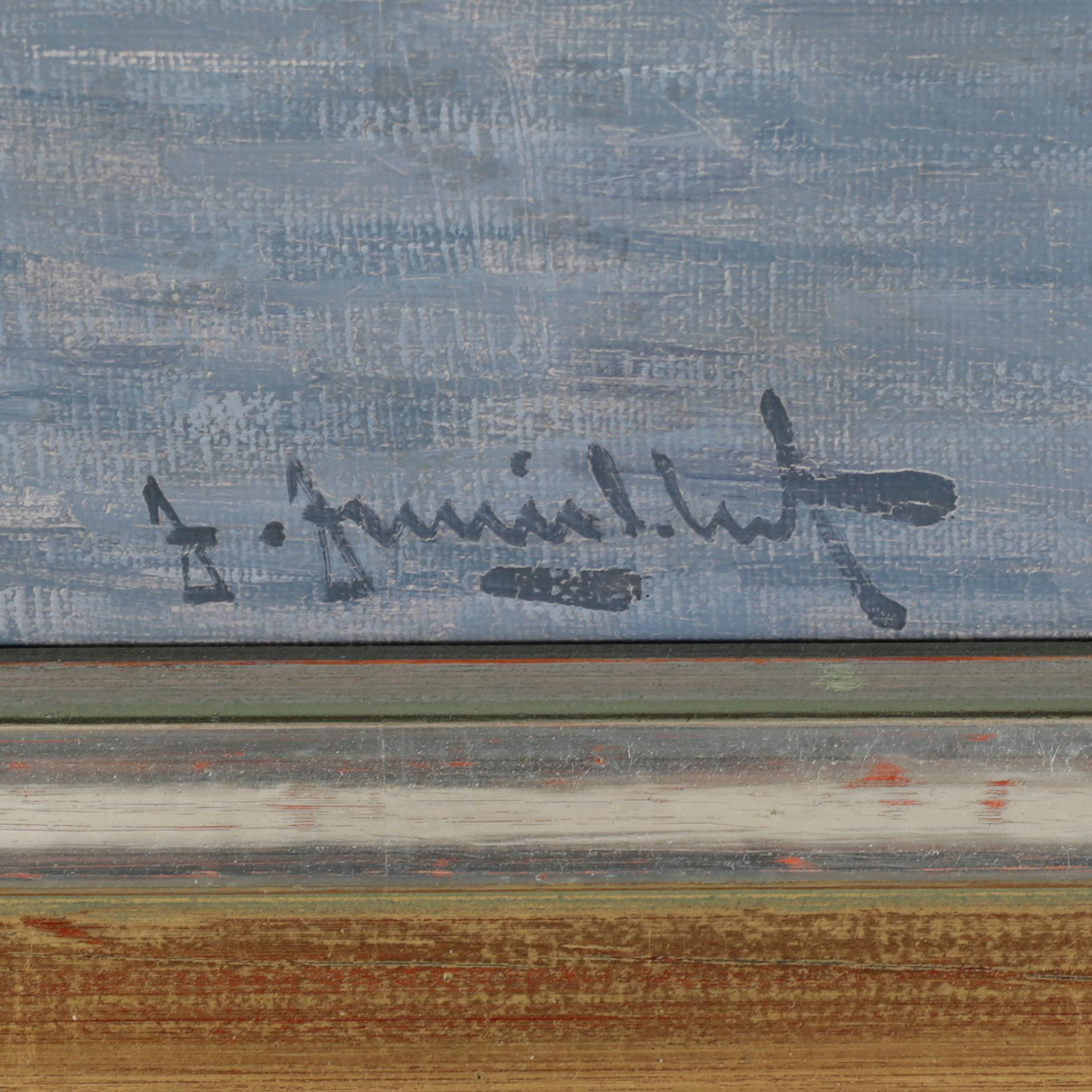 UNKNOWN ARTISt, oil on canvas, signed, from the first half of the 20th century.