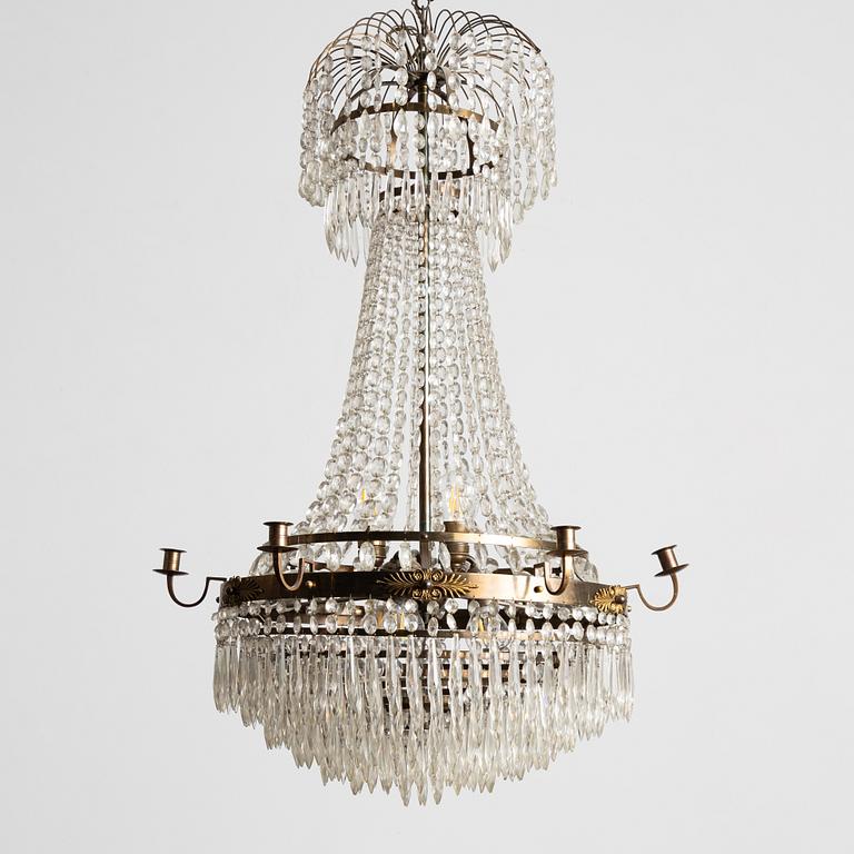 Chandelier, circa 1900, Empire style.
