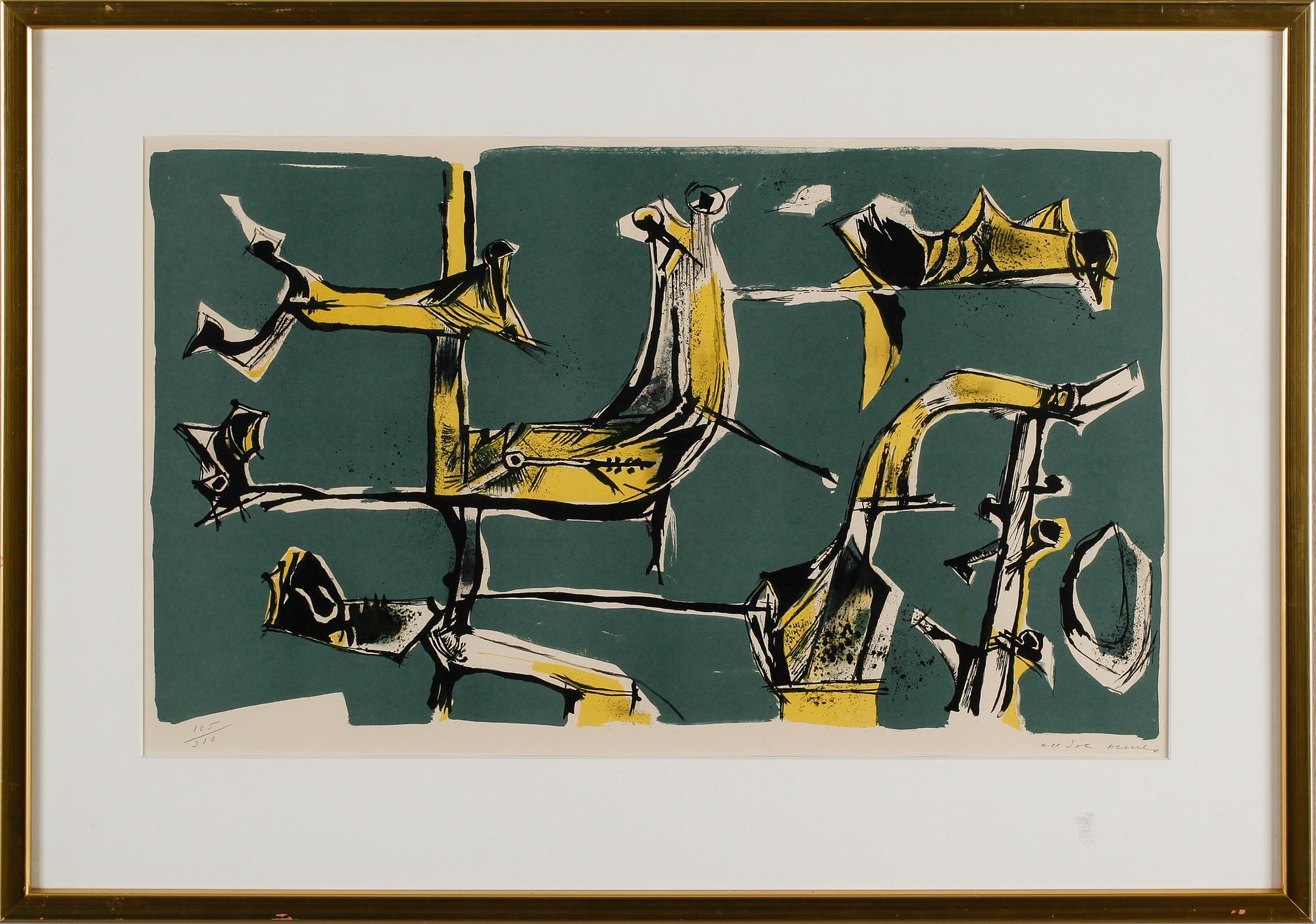 ENDRE NEMES, färglitografi, signerad och numrerad 105/310.