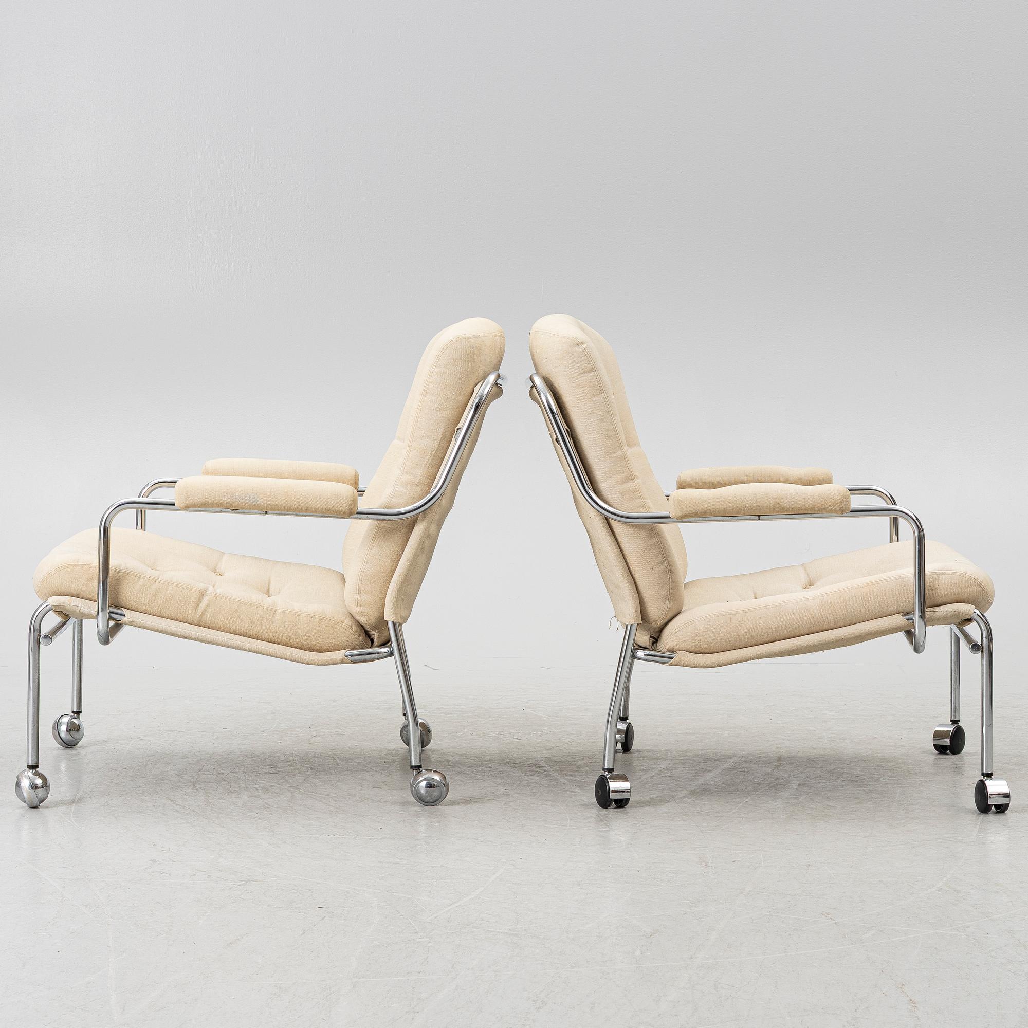 Fåtöljer, ett par, 1970-80-tal.