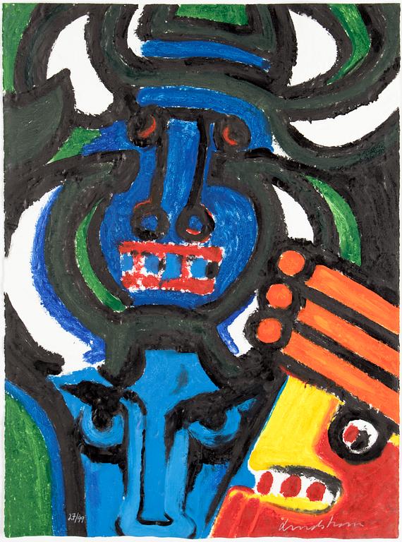 BENGT LINDSTRÖM, portfolio with 12 carborundum in colours, signed Lindström and numbered 27/99.