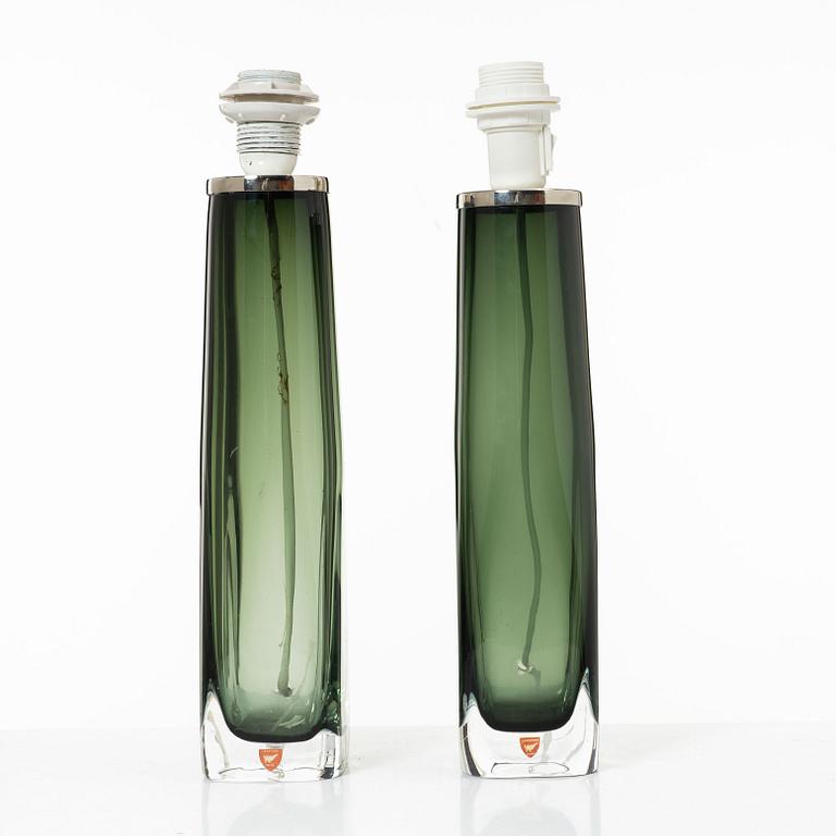 Carl Fagerlund, bordslampor, ett par, modell RD 1480, Orrefors.