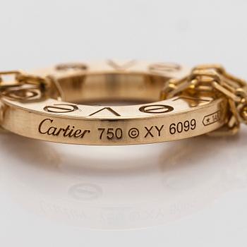 Cartier, an 18K rose gold 'Love' necklace with brilliant-cut diamonds.