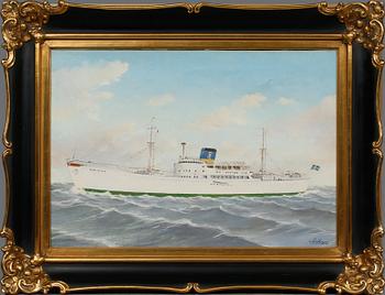 OKÄND KONSTNÄR, olja på duk, signerad A Hällfors.