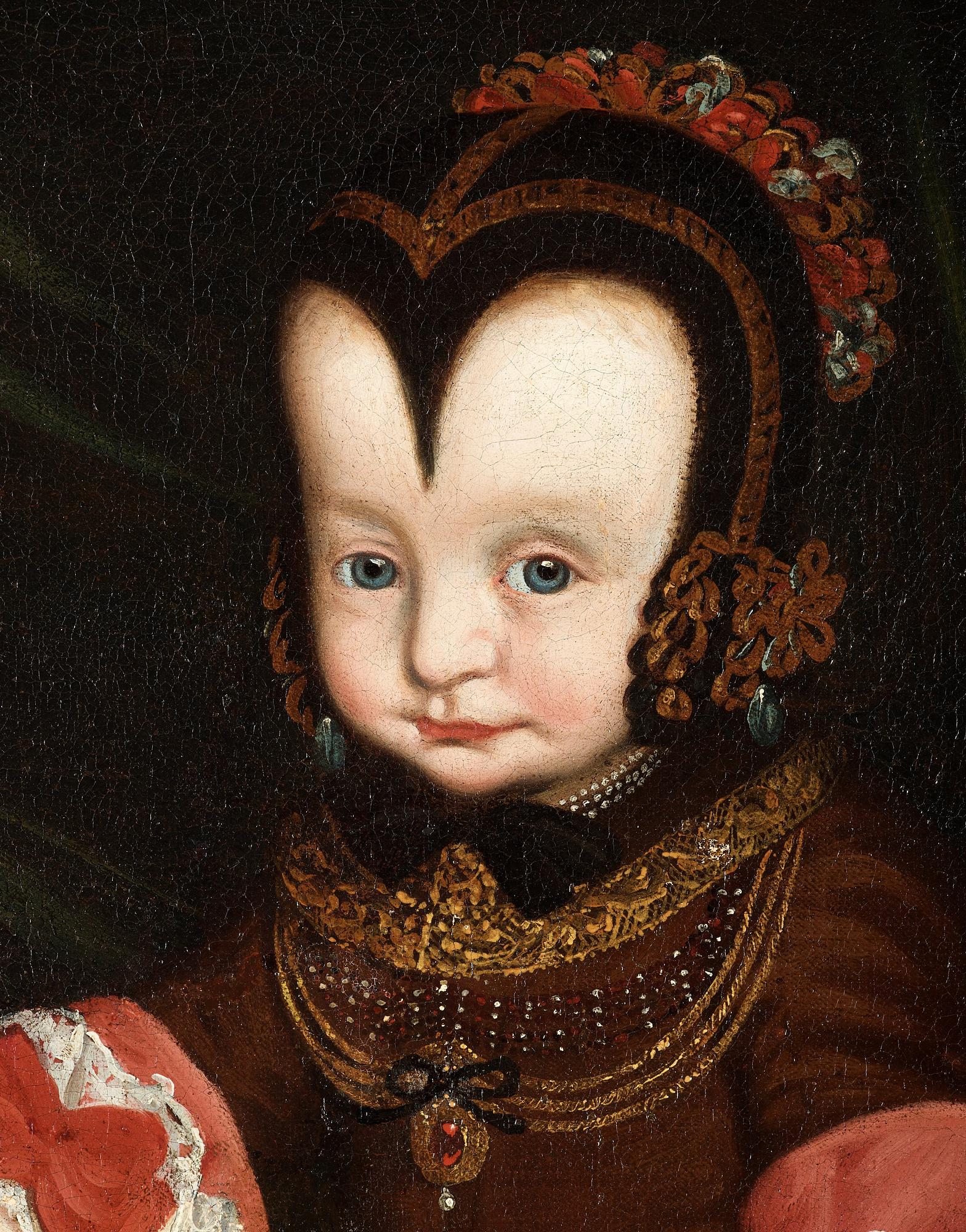 SCANDINAVIAN ARTIST, around 1620. Young girl with a goldfinch.