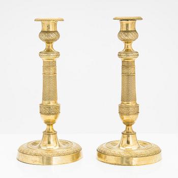 A pair of Empire style candlesticks, from second half of the 19th century.