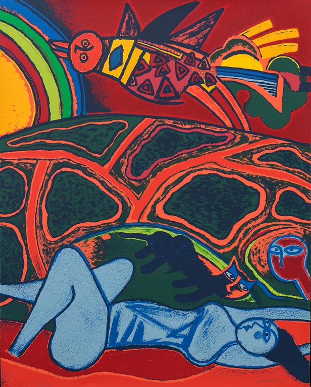 BEVERLOO CORNEILLE, färgserigrafi, signerad och numrerad II/XXV, daterad '95.