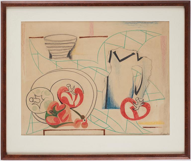 Françoise Gilot, "Etude pour tomates et poivrons".