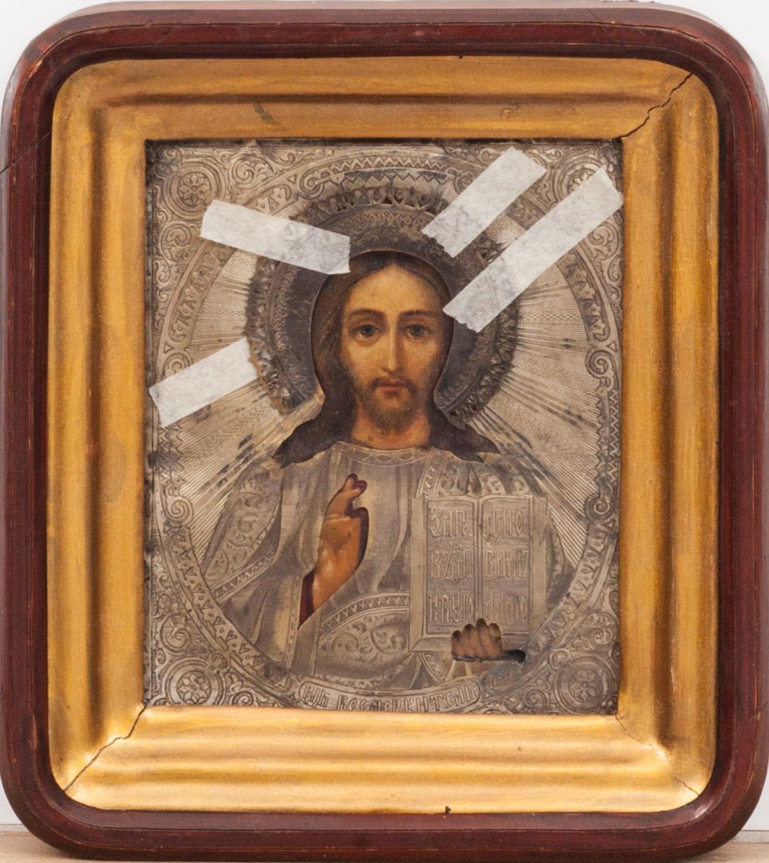 IKON, rizza i silver, Ryssland, 1800-tal.