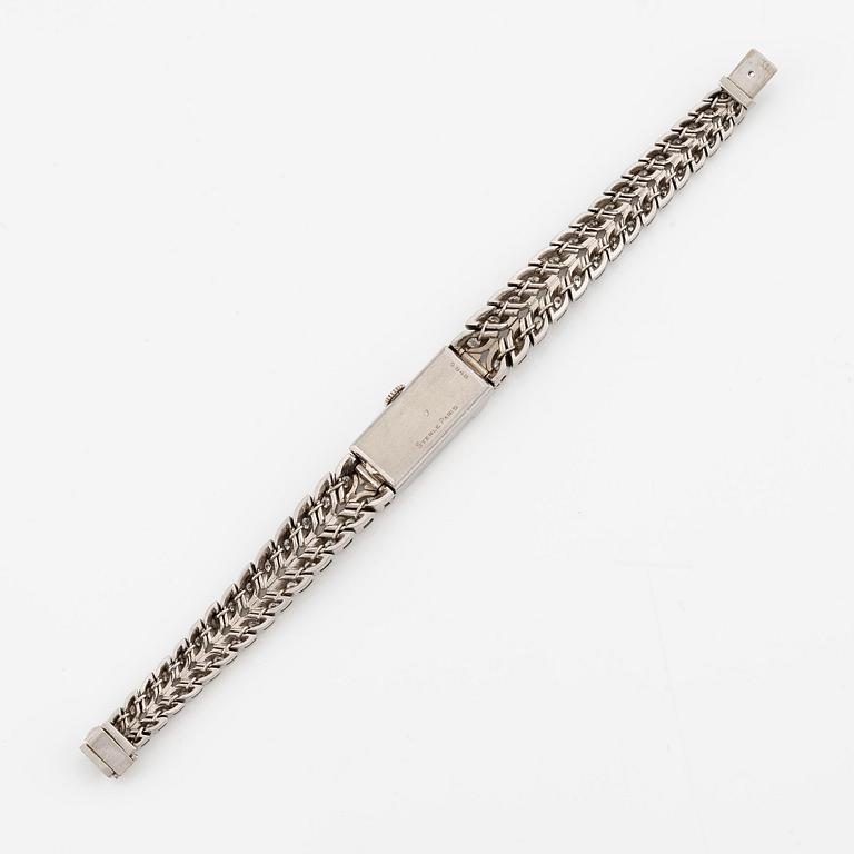 Sterlé armbandsur platina med runda briljantslipade diamanter.
