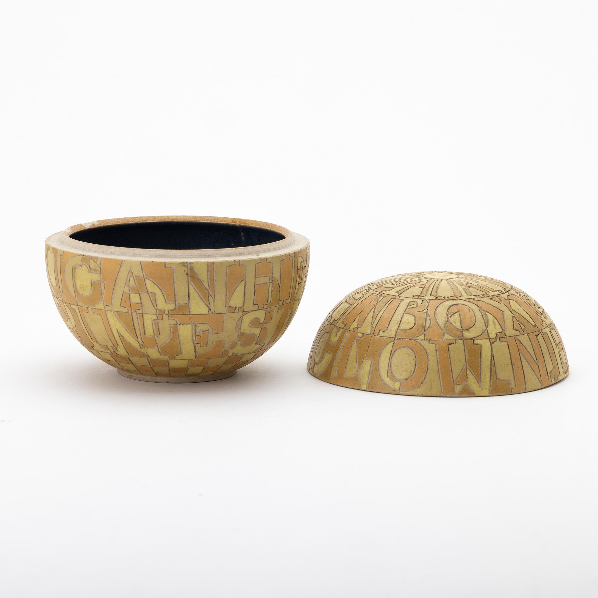 Bo Kristiansen, Ash container with lid, stoneware, Denmark.