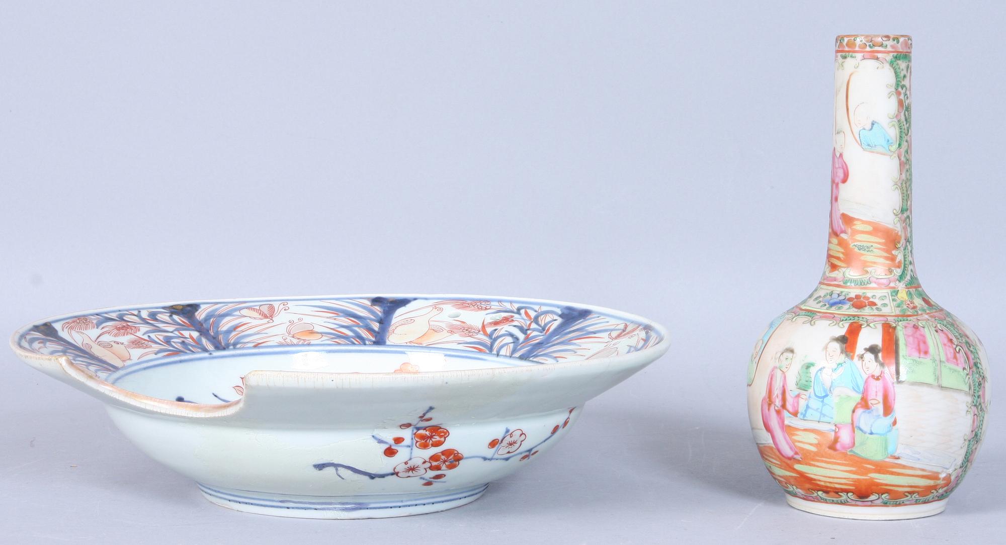 PARTI PORSLIN, 2 delar, Kina, 1700/1800-tal.