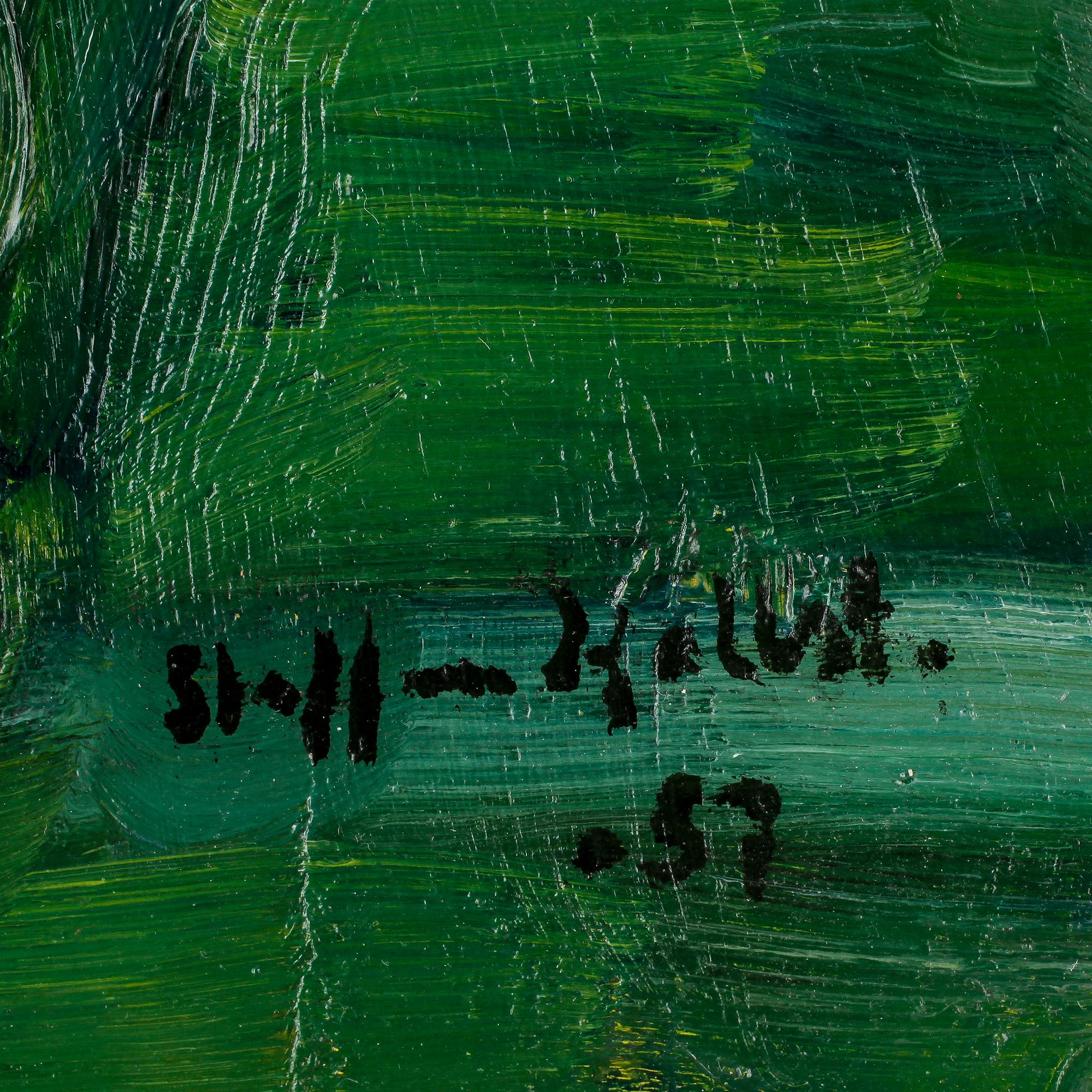 STAFFAN HALLSTRÖM, olja på pannå. Sign o dat 57.