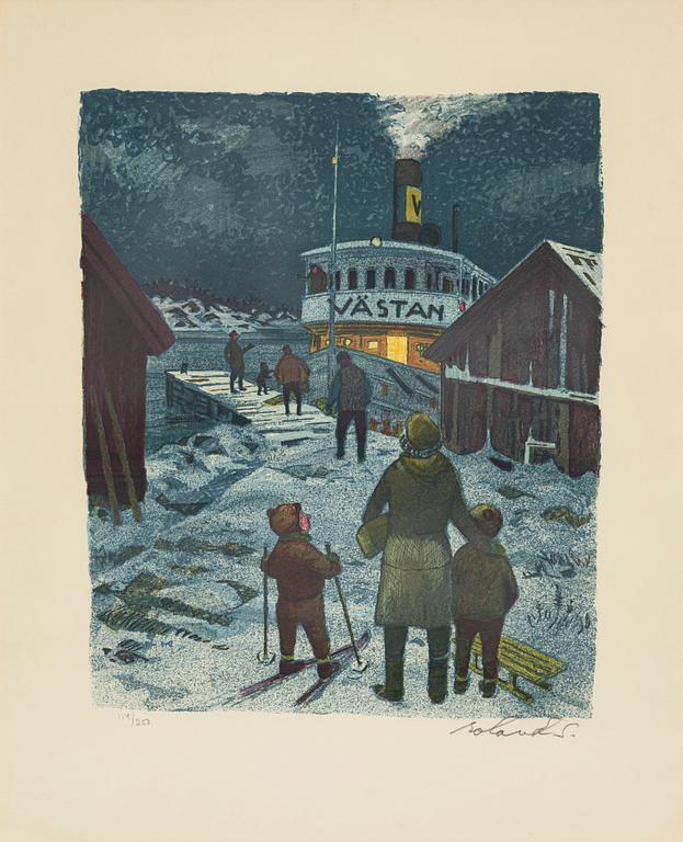 Roland Svensson, färglitografi, signerad och numrerad 114/250.