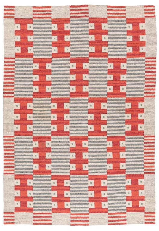 Kerstin Bergman Mauritzson, a flat weave carpet, c. 295 x 204 cm, signed KLH KB.