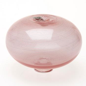 FLASKA, glas, signerad Barovier & Toso, Murano.