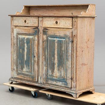 A provincial Gustavian painted pine sideboard, early 19th Century.