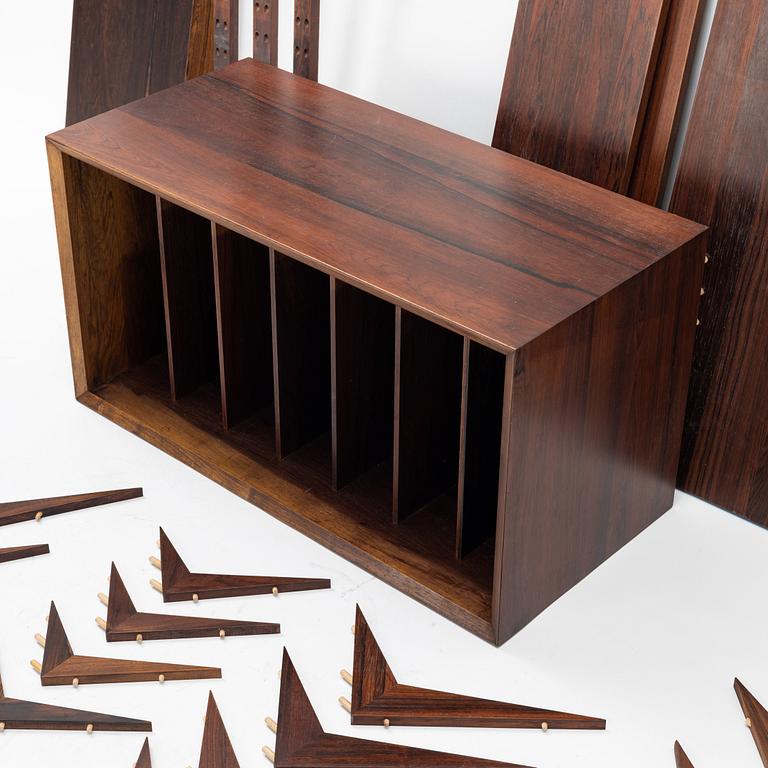 Poul Cadovius, a rosewood shelf system, 'System Cado' from Royal System, Denmark 1960's/70's.