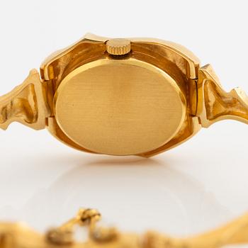 Björn Weckström, wristwatch 18K gold, "Pola Negri", Lapponia 1980.