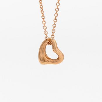 Tiffany & Co, Elsa Peretti, an 18K rosegold 'Open Heart' necklace.