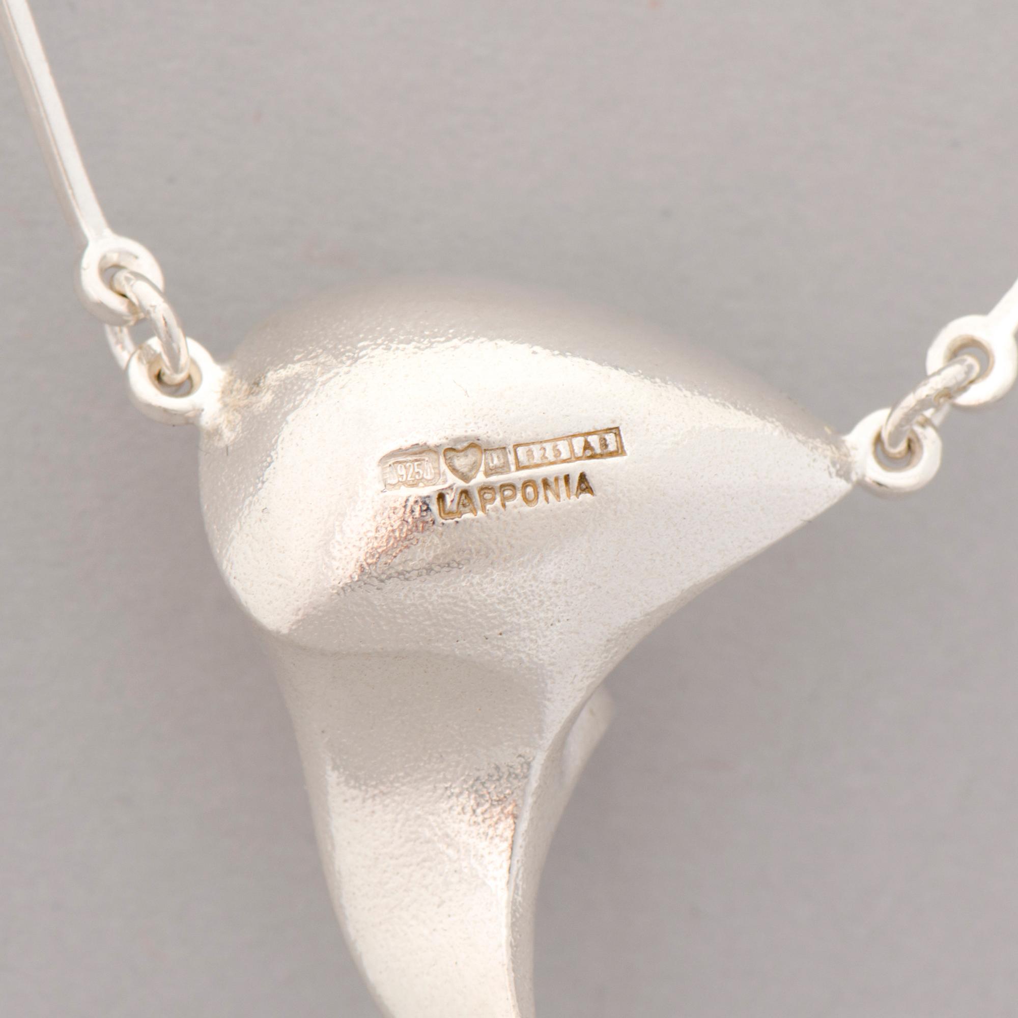 NECKLACES, 4 pcs, silver. Lapponia 1978-91.