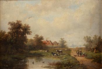 ANTHONIE JACOBUS VAN WIJNGAERDT, oil on canvas, signed.