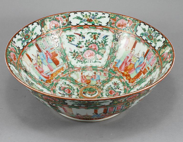 BÅLSKÅL, porslin, Kanton, Kina, 1900-tal.