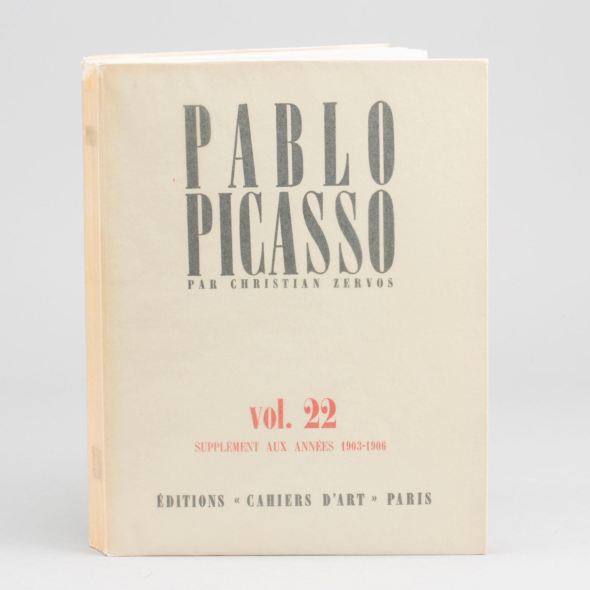 BOOK, Christian Zervos, "Pablo Picasso vol 22. Supplément aux années 1903-1906", Edition Cahier d'Art, Paris 1970.