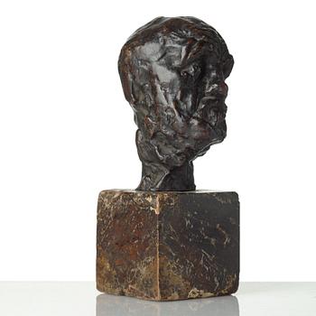 AUGUSTE RODIN, Skulptur, brons. Signerad och med gjutarstämpel. Höjd 12,5 cm (inkl. sockel 20,5 cm).