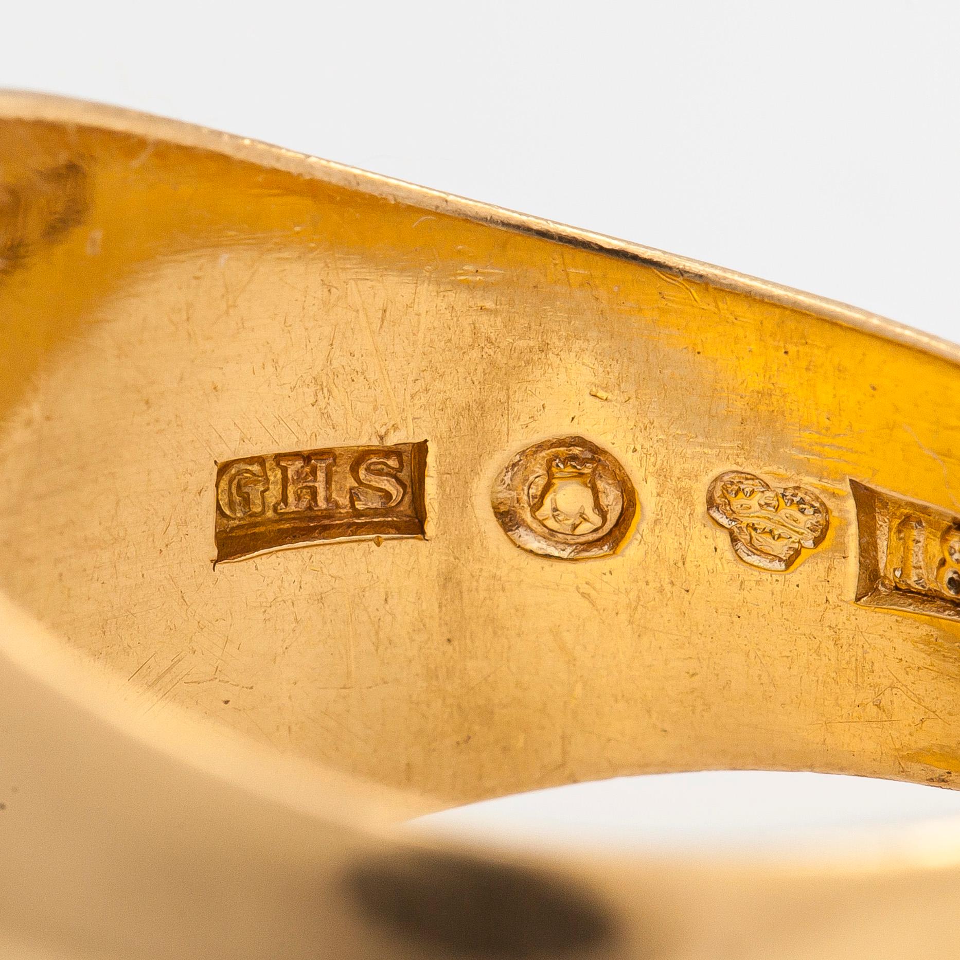 Sinettisormus, 18K kultaa. Tukholma 1962.