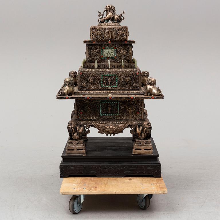 A large Tibetan / Chinese shrine, 20th Century.