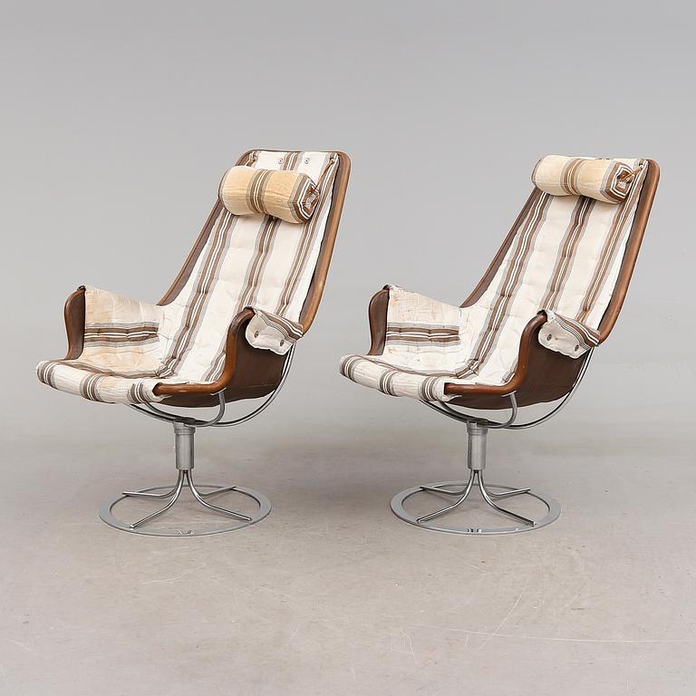 FÅTÖLJER, 1 par, "Jetson", Bruno Mathsson, Dux, 1900-talets andra hälft.
