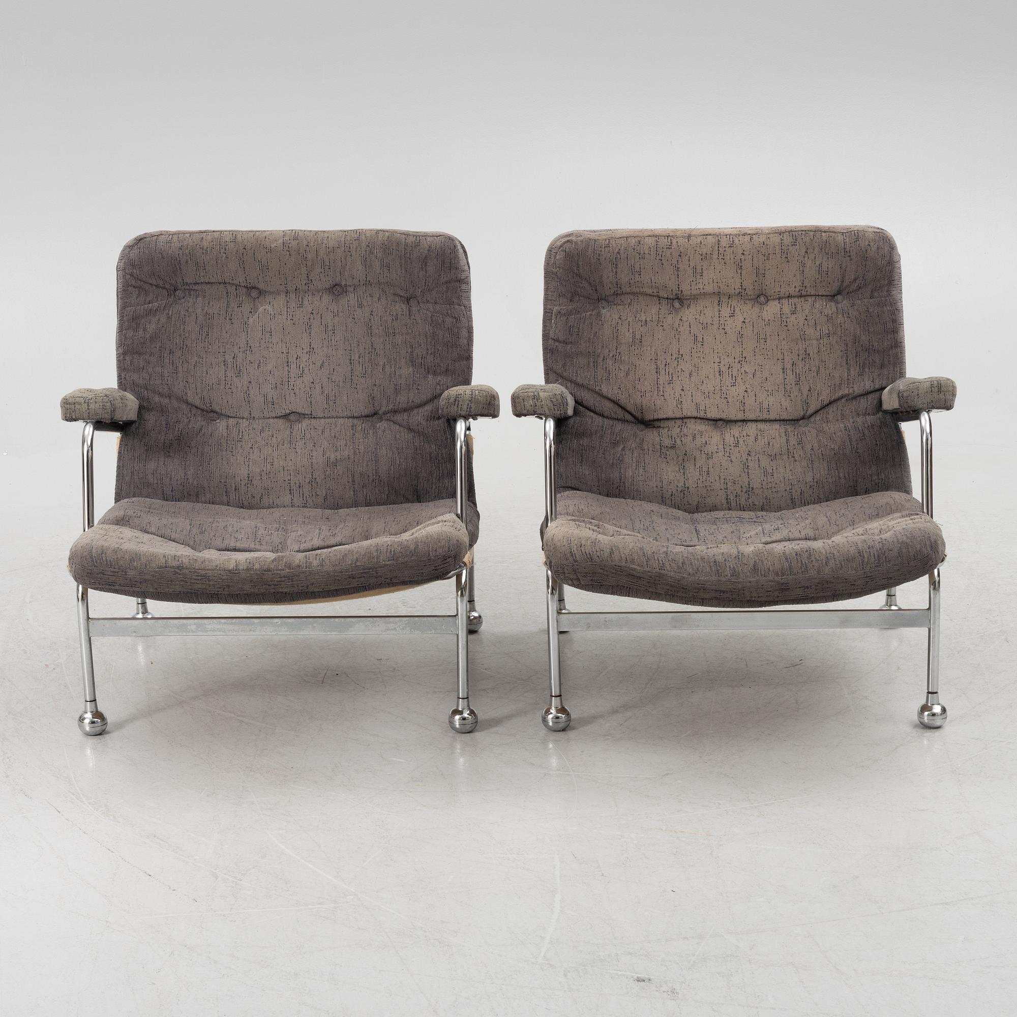 Bruno Mathsson, a pair of "Karin" armchairs, Dux, Sweden, second half of the 20th century.