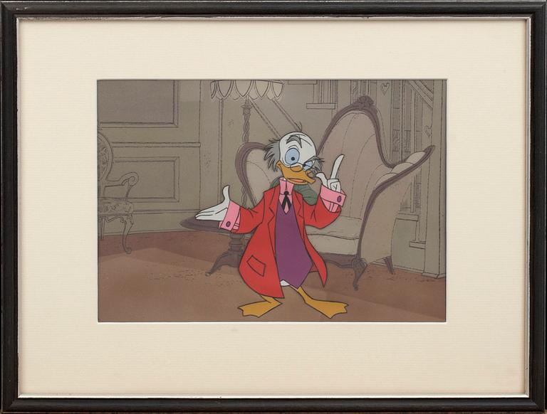 HANDPAINTED FILMCELL - DISNEY, Ludwig von Drake, probably 1950s.