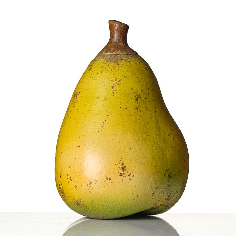 Hans Hedberg, a faience sculpture of a pear, Biot, France.