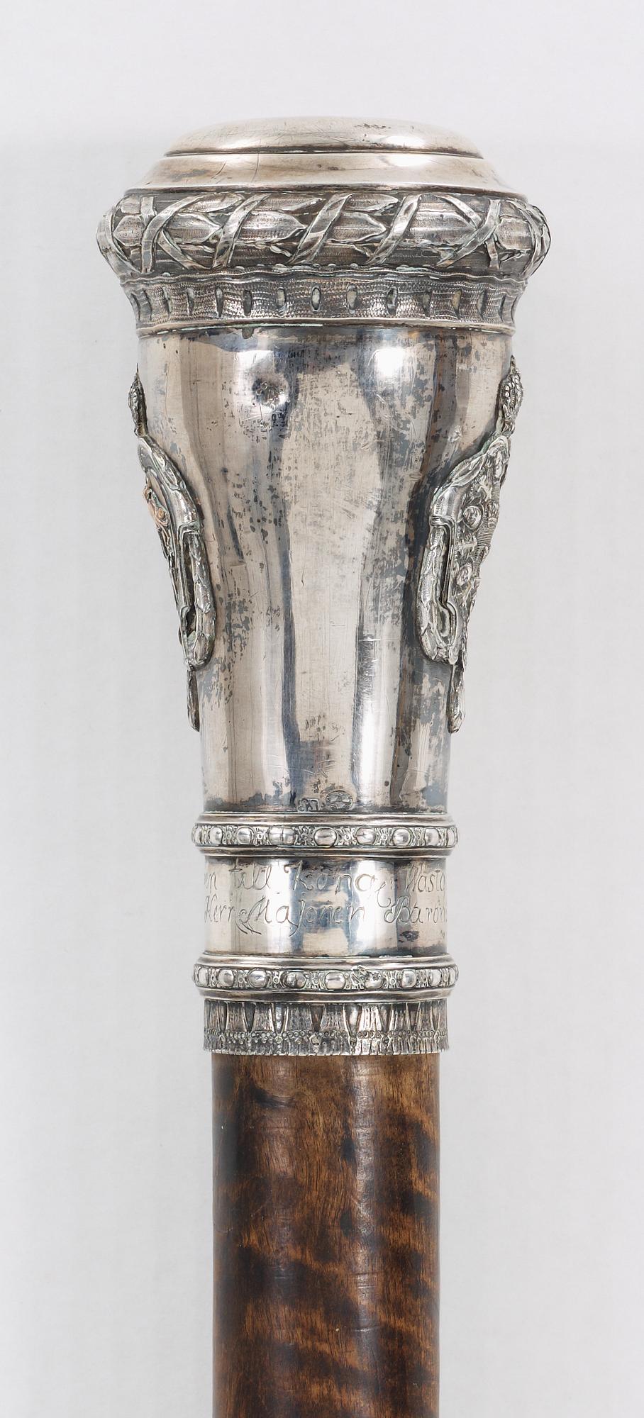 STAV FÖR TAMBURMAJOR, av Pehr Swanander, Alingsås 1784.