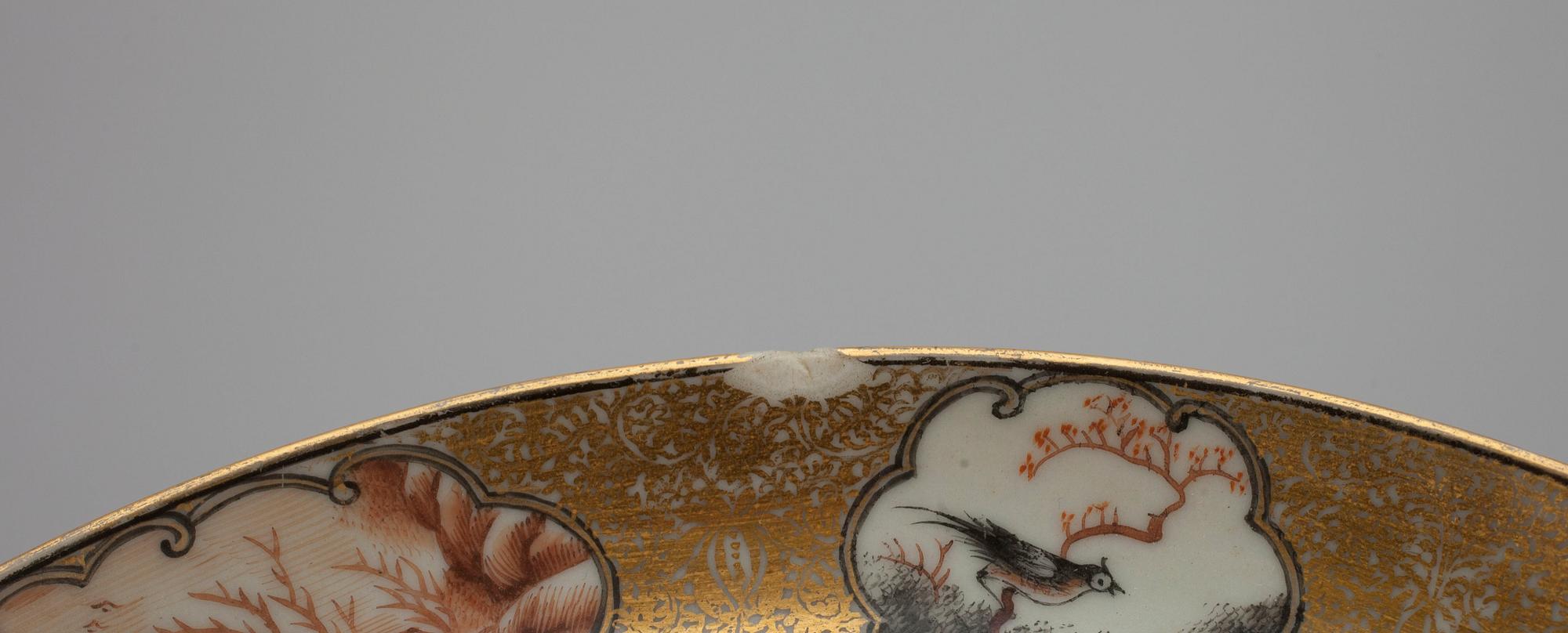 TALLRIKAR, 5 st, porslin, Kina 1700-tal.