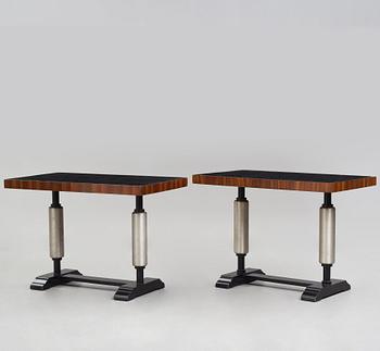 A set of two Swedish Grace console tables, 1920's-30's.