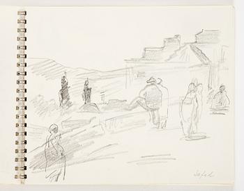 Lotte Laserstein, 4 skissböcker med blyertsteckningar.