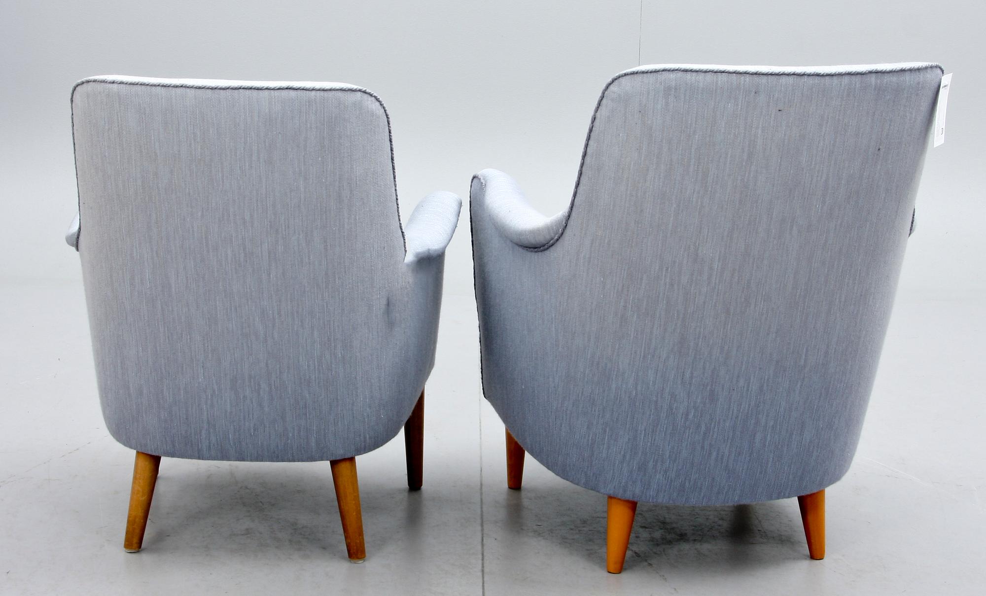 FÅTÖLJER, ett par, design Carl Malmsten "Samsas".