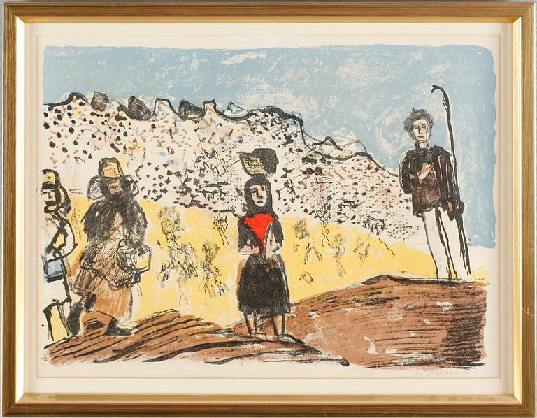 SVEN X:ET ERIXSON, färglitografi, signerad.