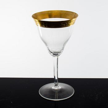 A lot of 18 wine glasses early 20th century.