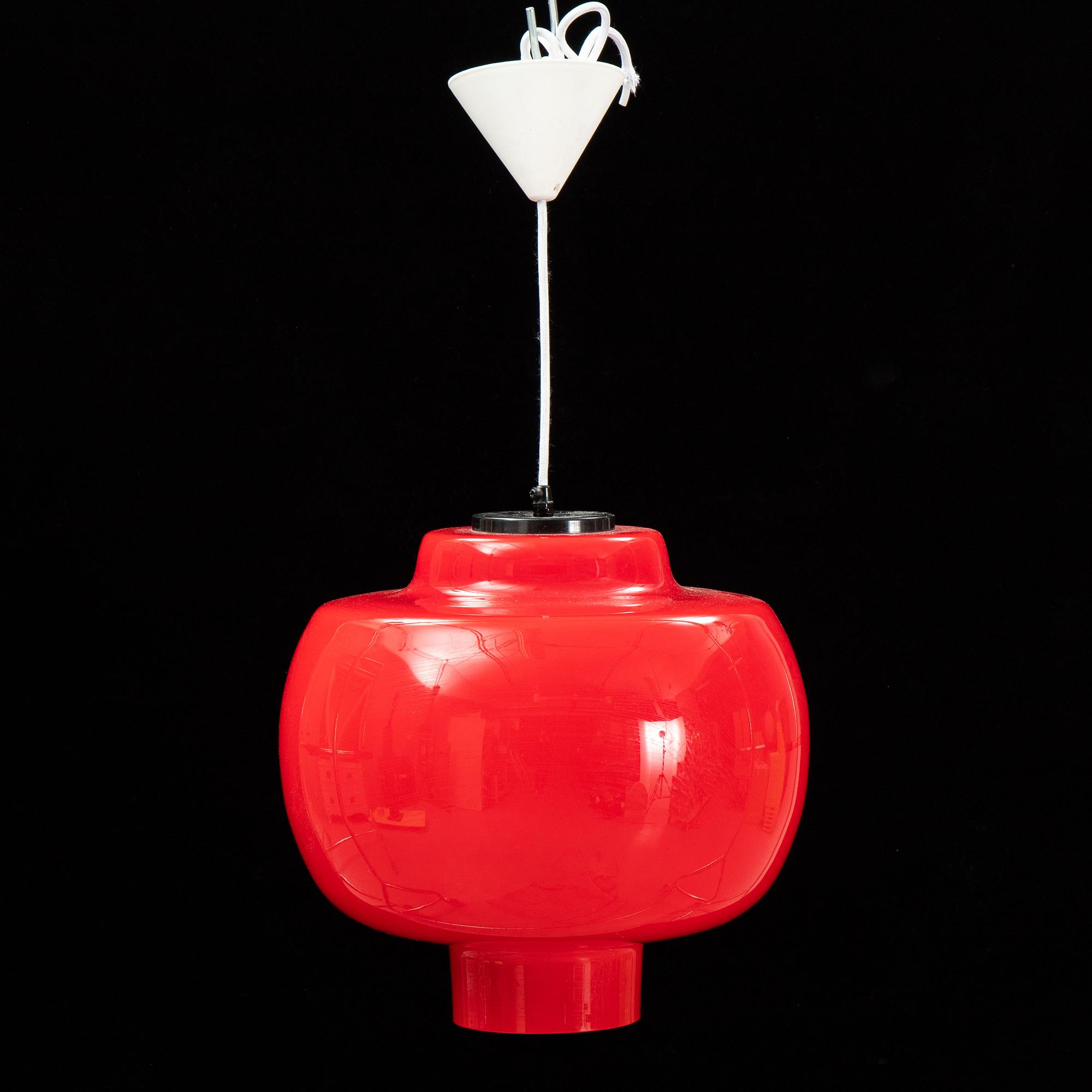 Taklampa, glas, 1900/2000-tal.